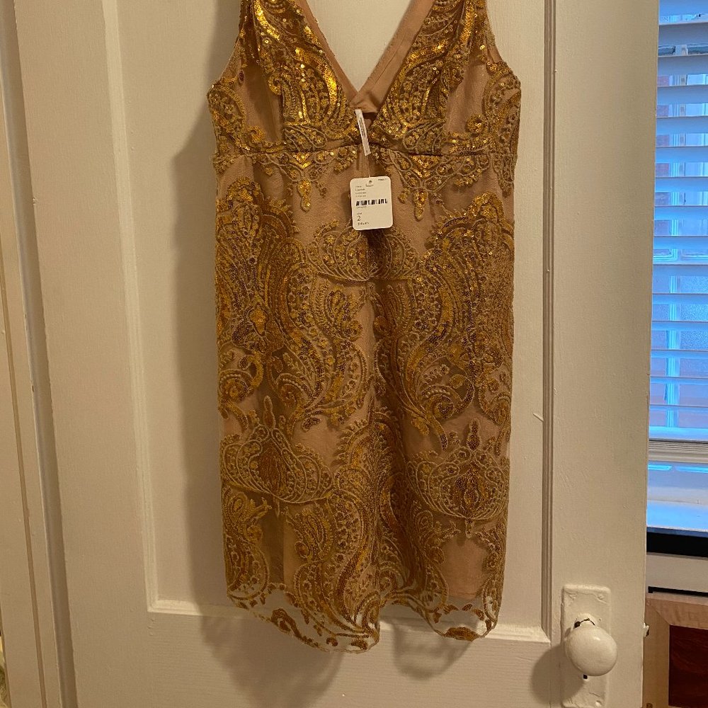 FREE PEOPLE: Night Shimmers Mini Dress - Picture 7 of 7